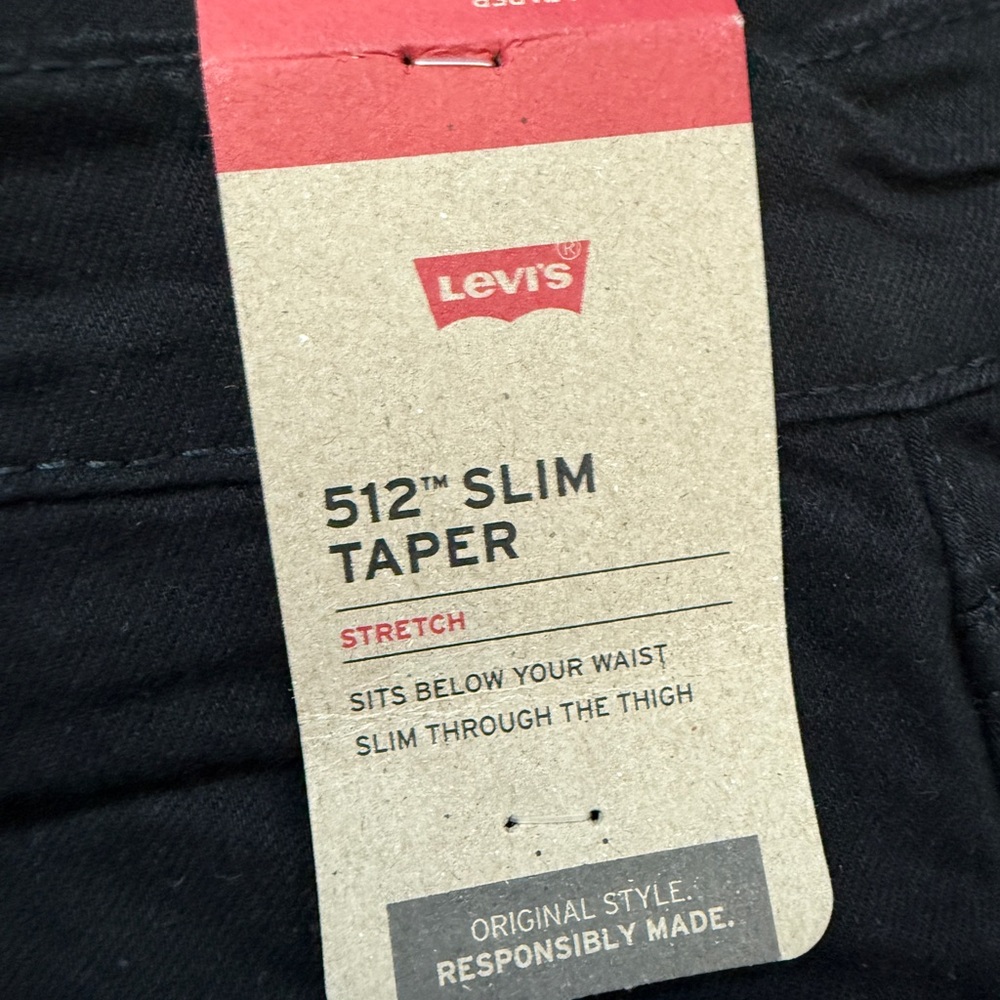 Levi's 511 Men's Slim Tapered Black Jeans - Picture 9 of 9